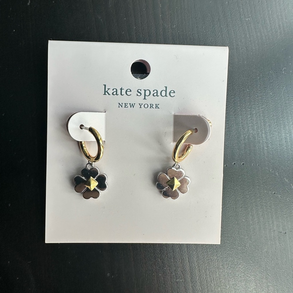 Kate Spade Silver Gold Stud Earrings